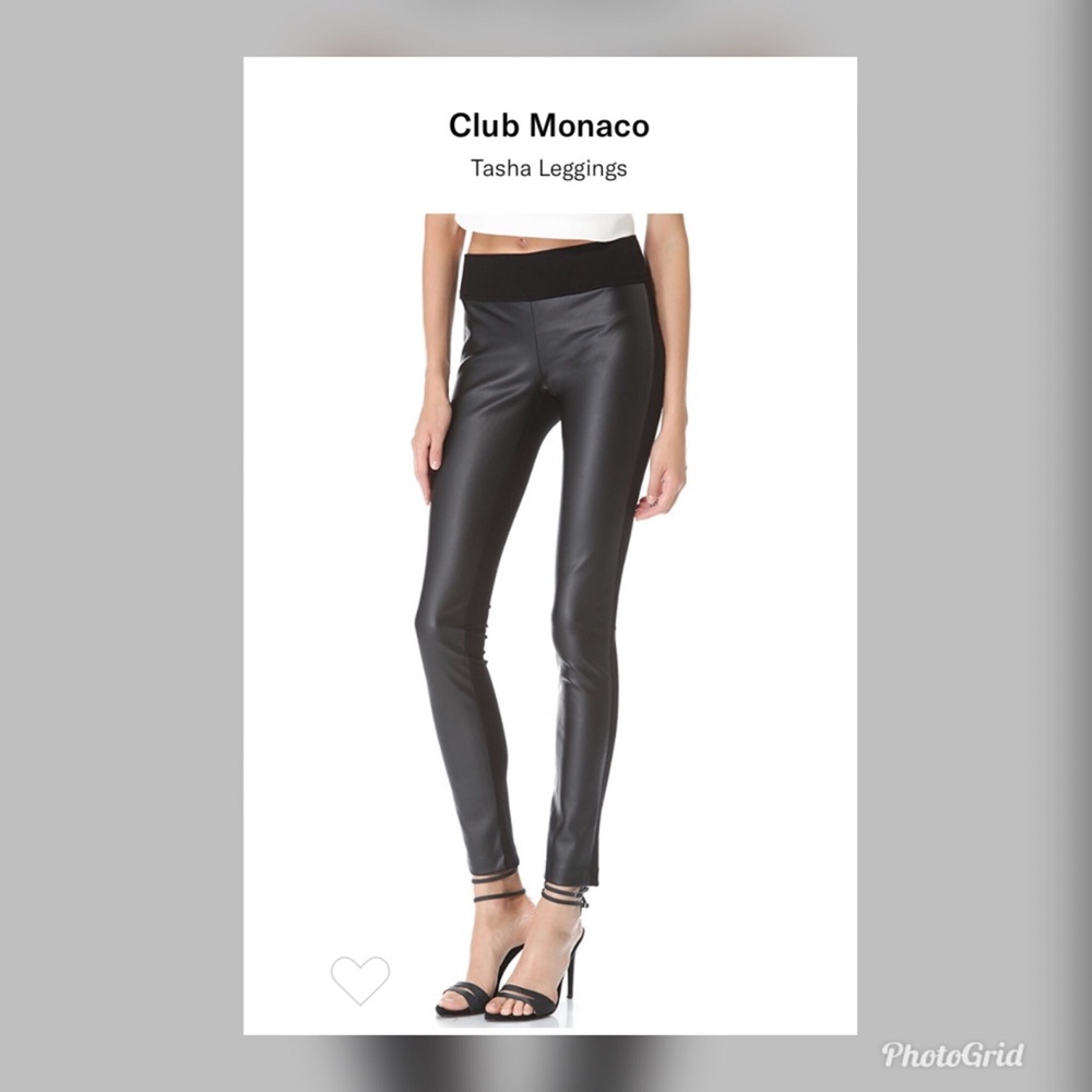 Club Monaco faux leather leggings